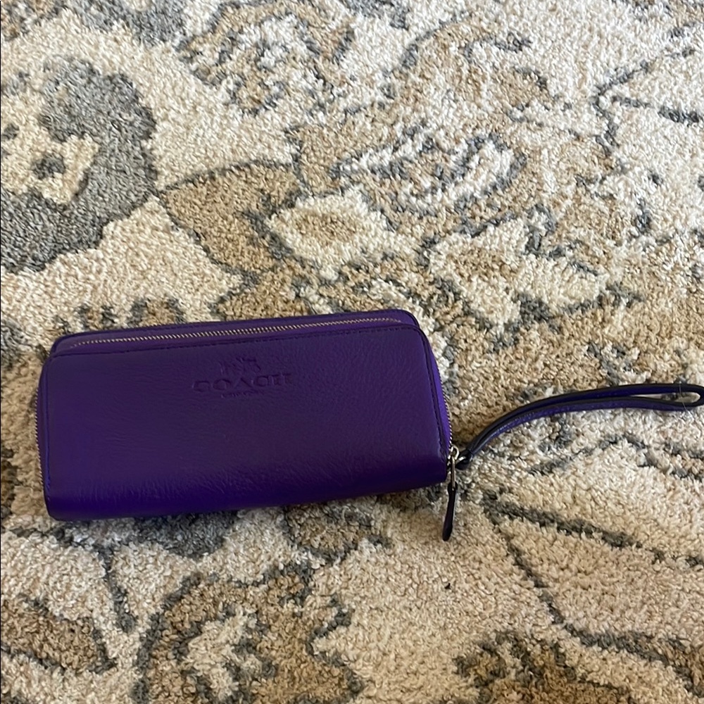 Coach Vibrant Purple Wristlet
